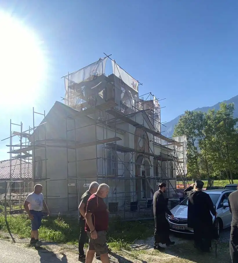 Епископ Андреј посетио куфштајнску парохију и храм у изградњи посвећен Светом Висариону Исповеднику