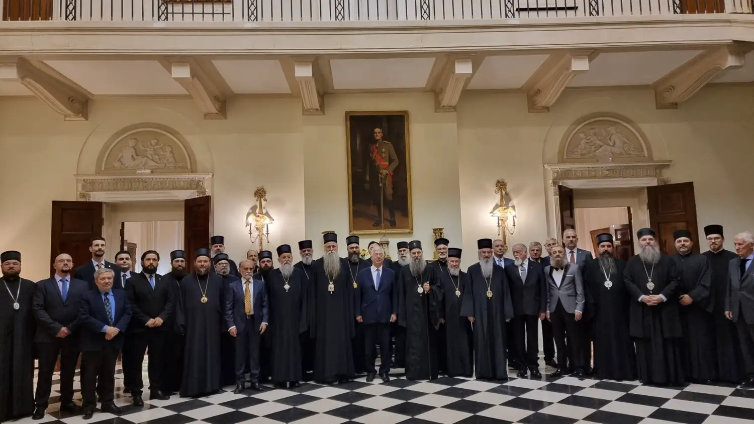 Патријарх и архијереји код престолонаследника Александра