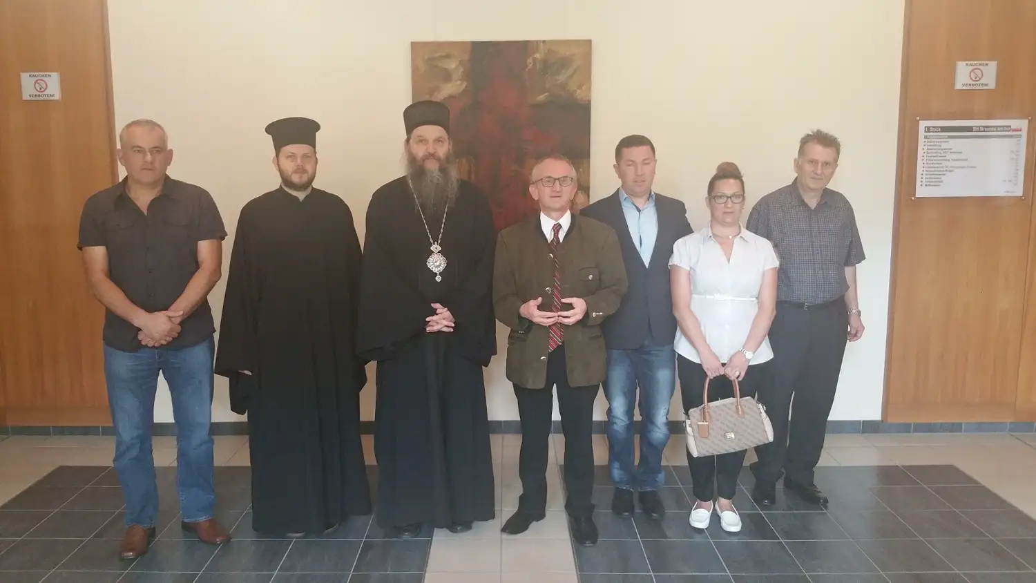 Епископ Андреј примљен од локалних и градских власти Браунауа