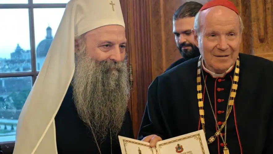 Патријарх Порфирије у бечком дворцу Белведере