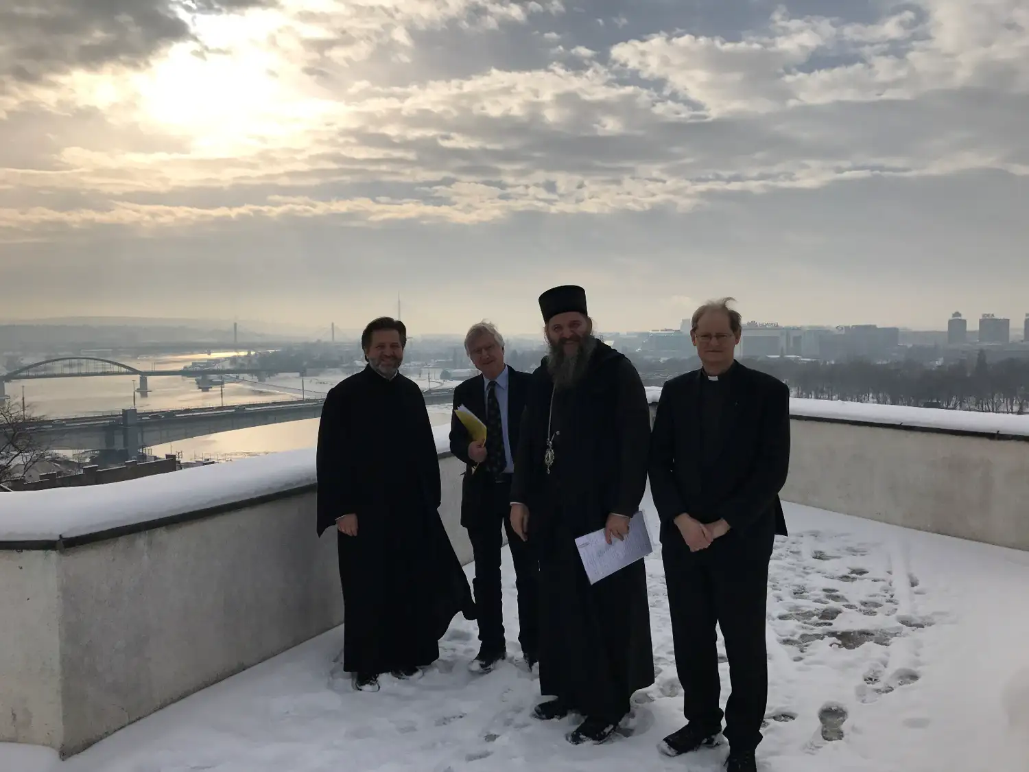 Епископ Андреј са делегацијом код Патријарха Иринеја