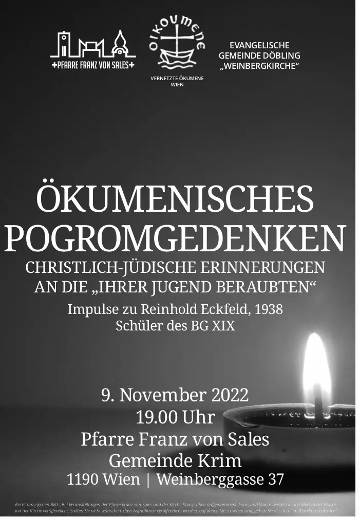 Ökumenisches Pogromgedenken (Екуменско сећање на погром Јевреја)
